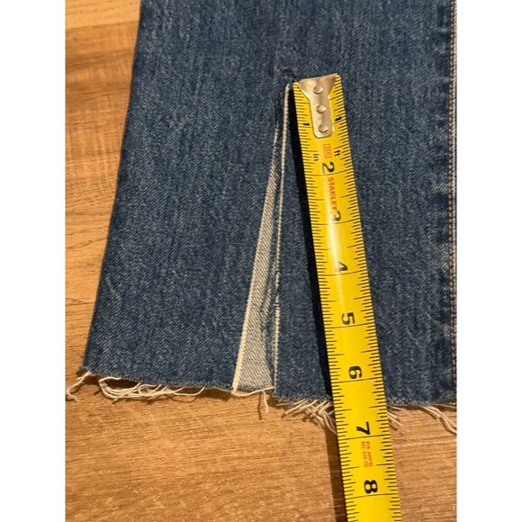 Veronica Beard Keane Jeans Long Straight Leg High Rise Split Denim Size 23 - Picture 13 of 13